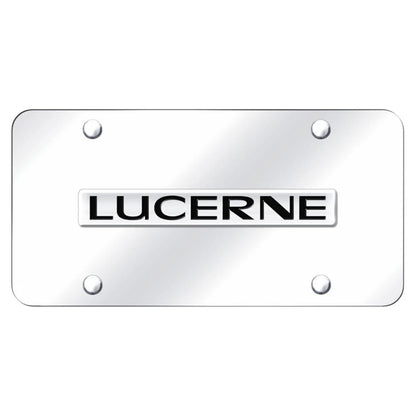Chrome Name on Chrome License Plate - Officially Licensed for Buick Lucerne