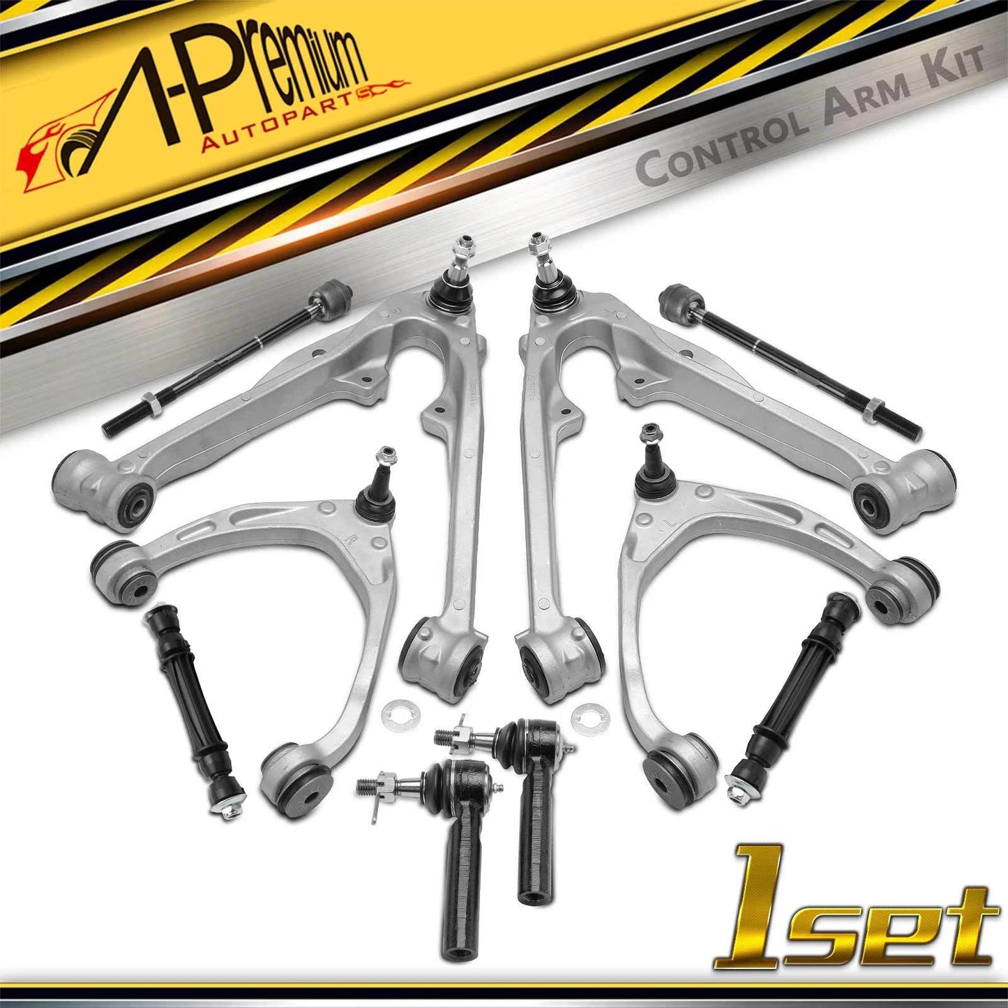 10x Front Control Arm Sway Bar Link Tie Rod for Chevy Silverado 1500 (2007–2018)