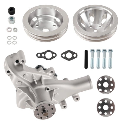 High Volume Water Pump & 2-Groove Pulley for Chevy SBC 283 (1967–1969)