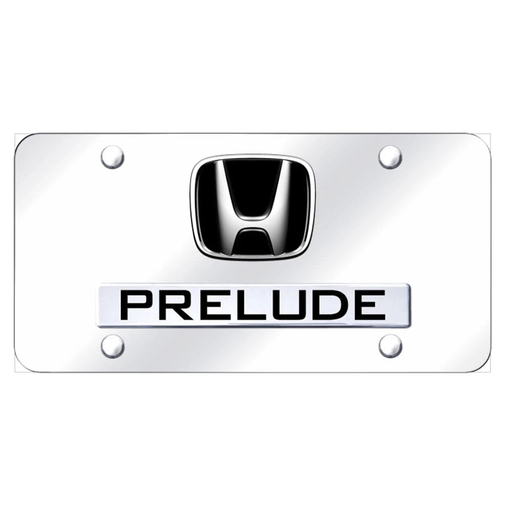 Dual Chrome on Chrome License Plate - Officially Licensed for Honda Prelude