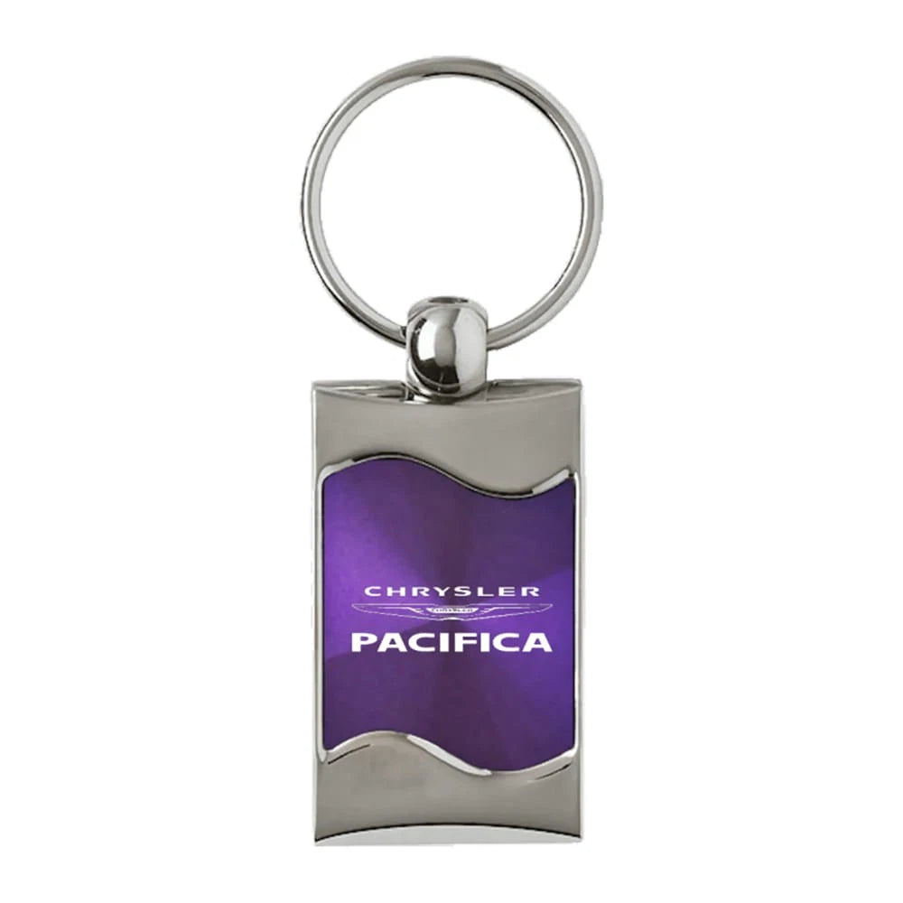 Purple Rectangular Wave Keychain - Officially Licensed for Chrysler Pacifica