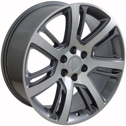 Gunmetal Wheel 22x9 Machined Face for 1992–1994 Chevy Blazer
