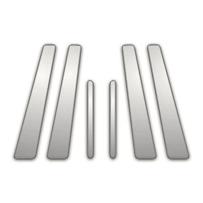 Chrome Pillar Covers 6pc Replacement for Hyundai Sonata (2006–2009)