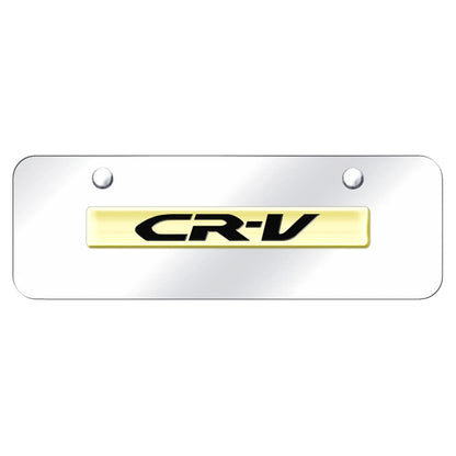 Gold Name on Chrome Mini License Plate - Officially Licensed for Honda CR-V