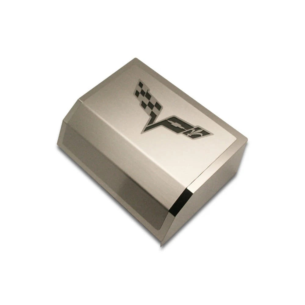 Fuse Box Cover Replacement with Carbon Fiber Flags Inlay for Corvette (2005–2013)