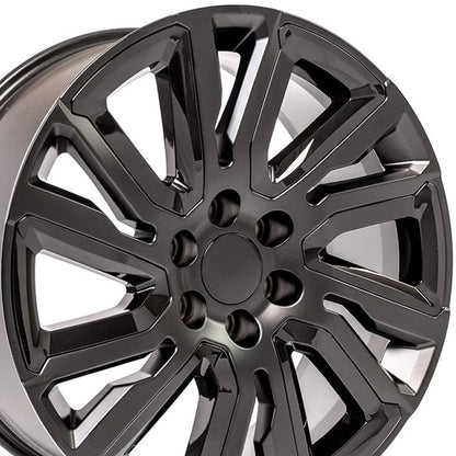 22 Inch Satin Black Wheel Replacement for 2003–2014 Chevy Express 1500