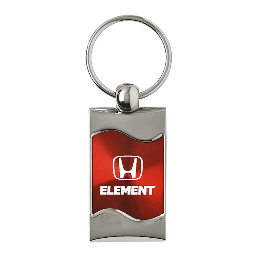 Red Rectangular Wave Keychain - Officially Licensed for Honda Element
