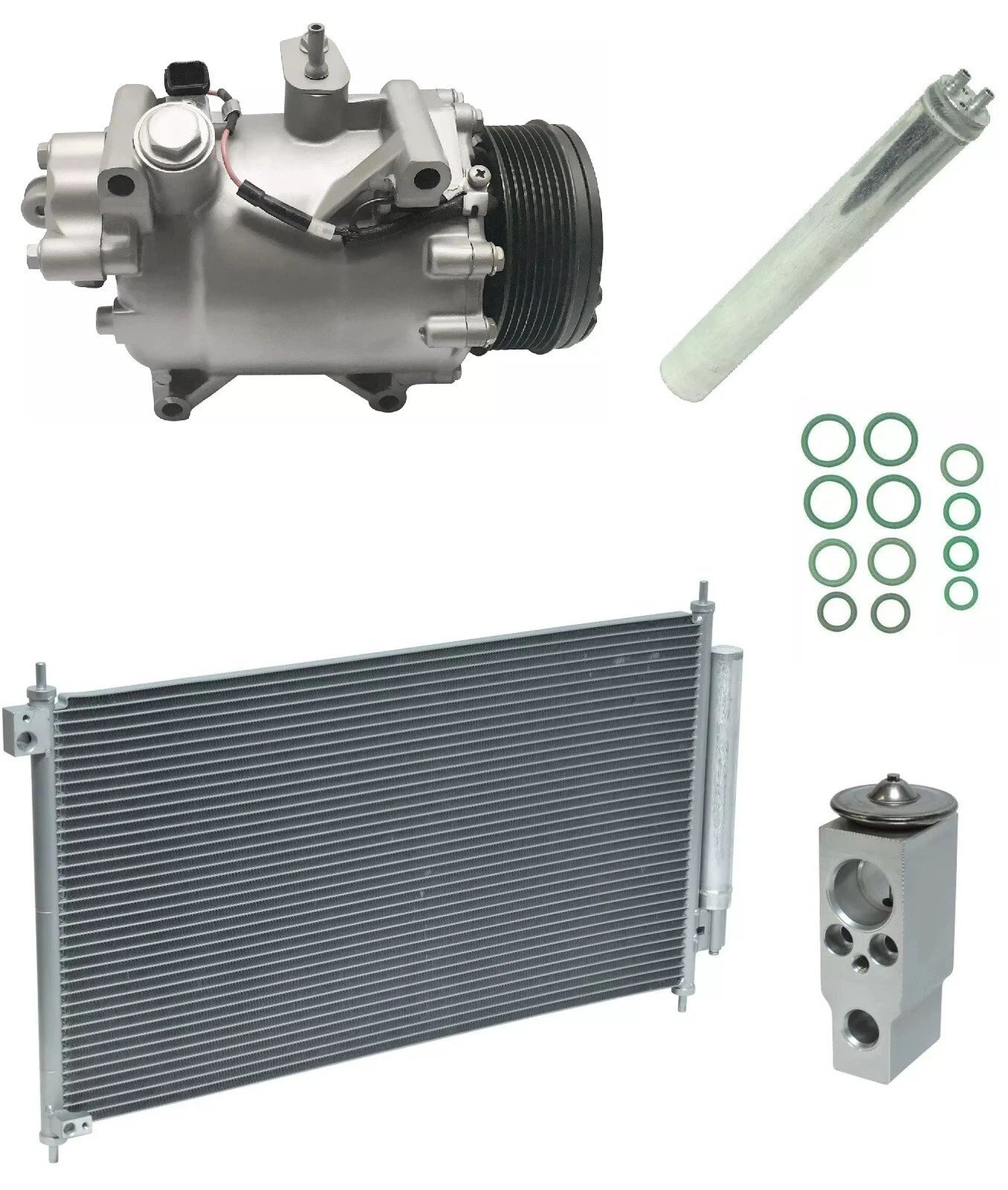 AC Compressor Kit with Condenser for Honda Civic 2.4L (2015–2016)