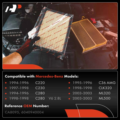 2X Engine Air Filter for Mercedes-Benz C230 C280 C220 (1994–1998)