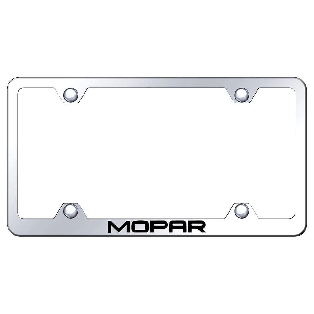 Stainless Steel Wide Body License Plate Frame - Officially Licensed for Mopar