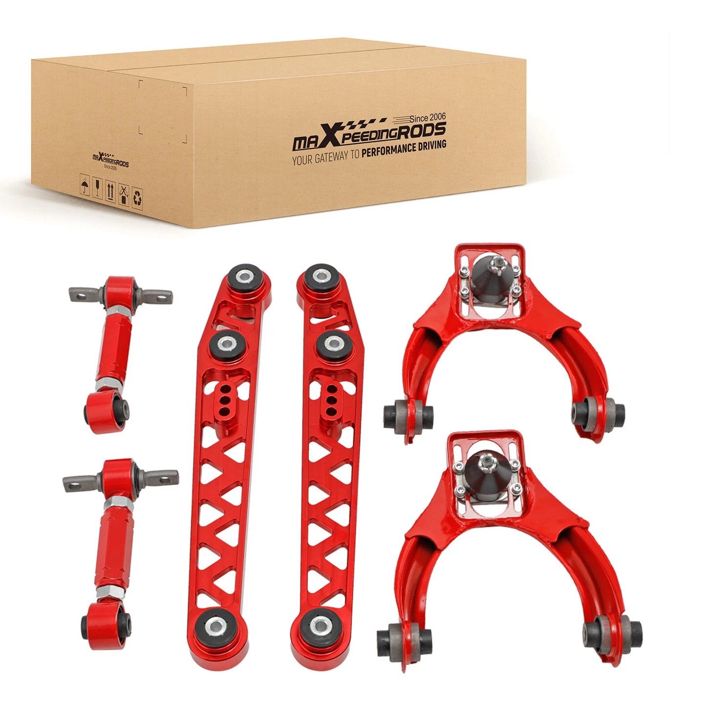 Front & Rear Control Arms + Rear Camber Kit for Honda Civic (1996–2000)