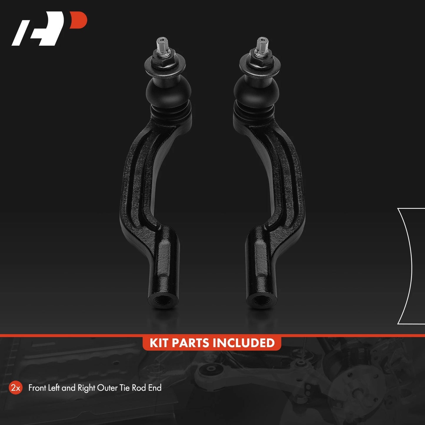 2X Front Outer Tie Rod End for Mercedes-Benz CLA250 (2020–2022)