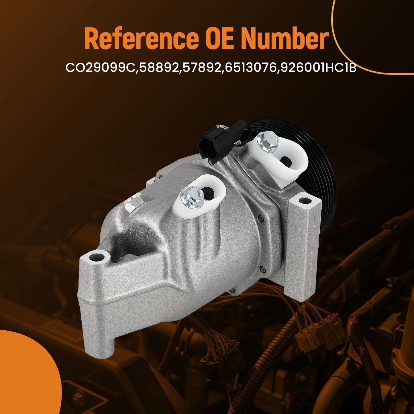 A/C Compressor With Clutch for Nissan Versa Tiida 1.6L (2016–2018)