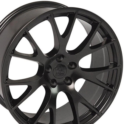 22 Inch Satin Black Wheel for 2005–2011 Dodge Dakota Heavy Duty