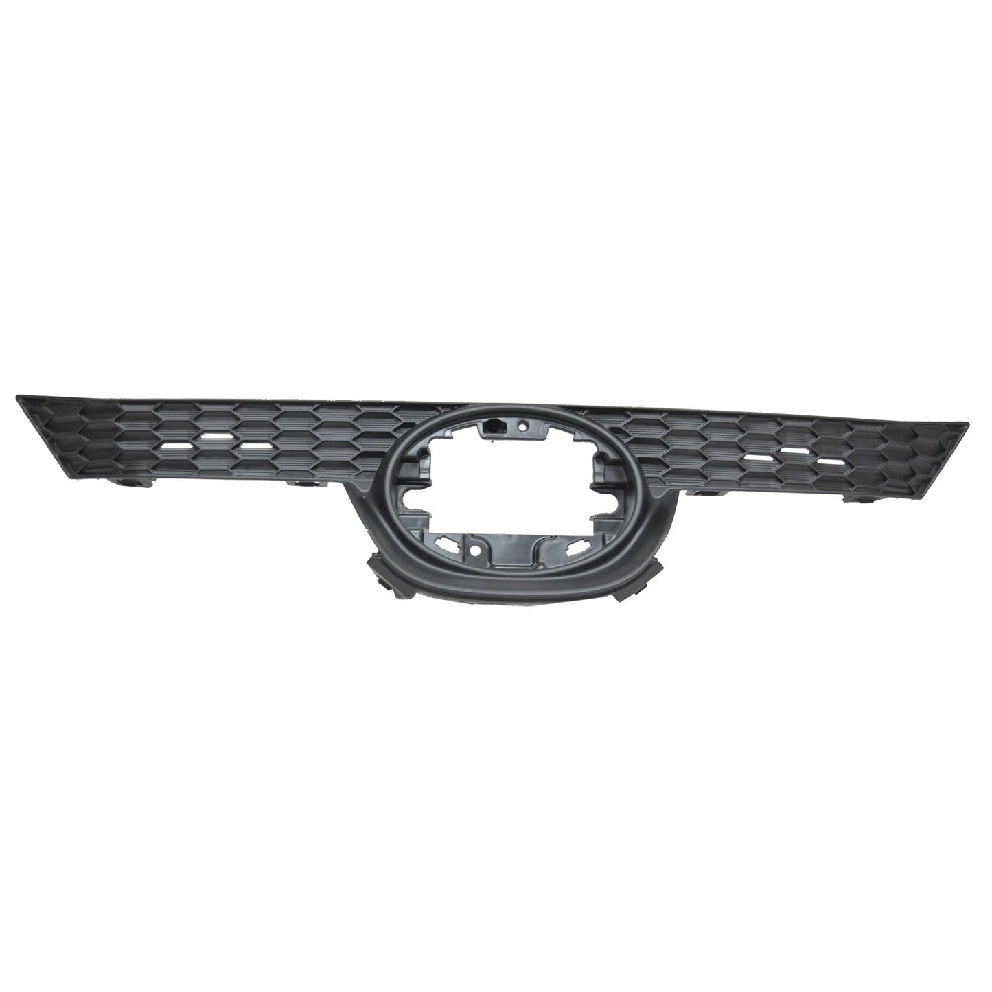 Front Upper Grille Replacement Textured Plastic with Emblem Hole for Ford