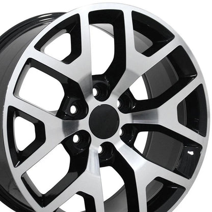 22 Inch Machined Black Wheel Replacement for 1992–1994 Chevy Blazer