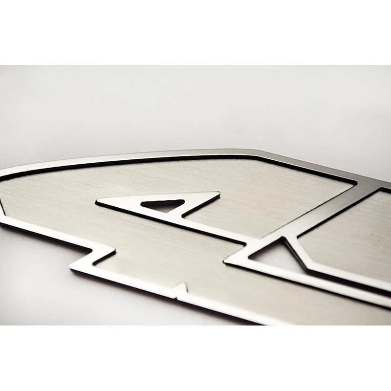 Brushed Stainless Steel Badge Kit with Polished Trim for Ford F-150 Raptor (2017–2020)