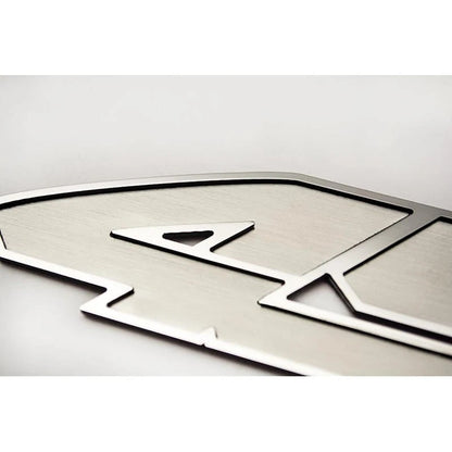 Brushed Stainless Steel Badge Kit with Polished Trim for Ford F-150 Raptor (2017–2020)