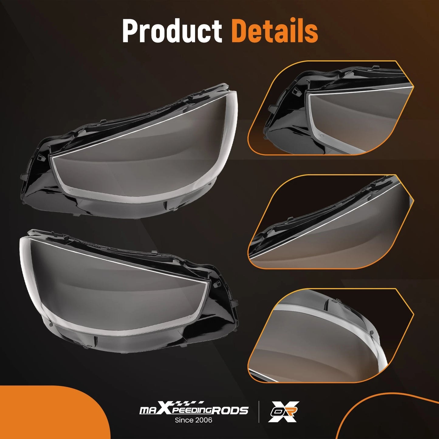 Headlight Lens Cover Left & Right for Mercedes-Benz W223 (2020–2023)