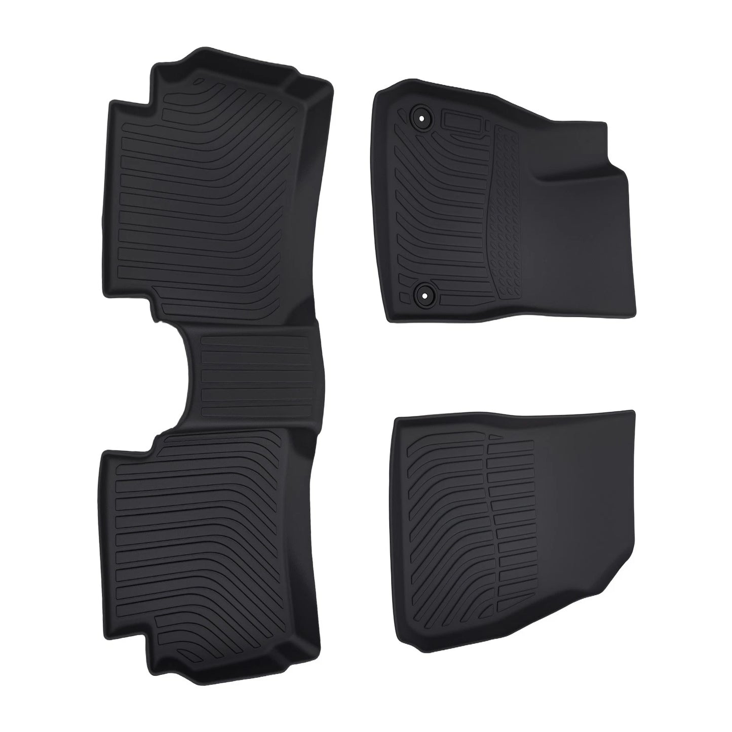 Black TPE Rubber Anti-Slip Floor Mats Set for Chevrolet Malibu (2016–2023)