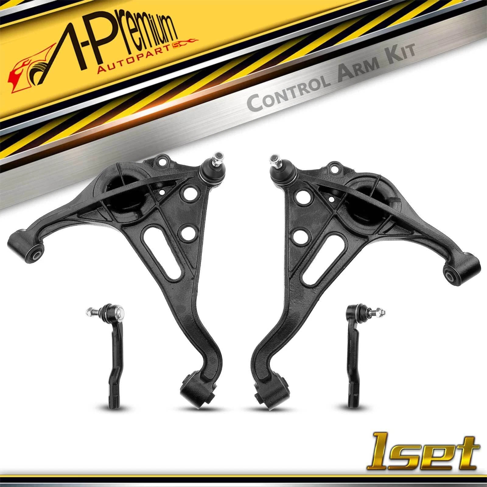 4X Front Lower Control Arm Ball Joint Tie Rod for Suzuki Grand Vitara (2006–2014)