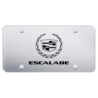 Brushed Stainless Steel License Plate -Officially Licensed for Cadillac Escalade