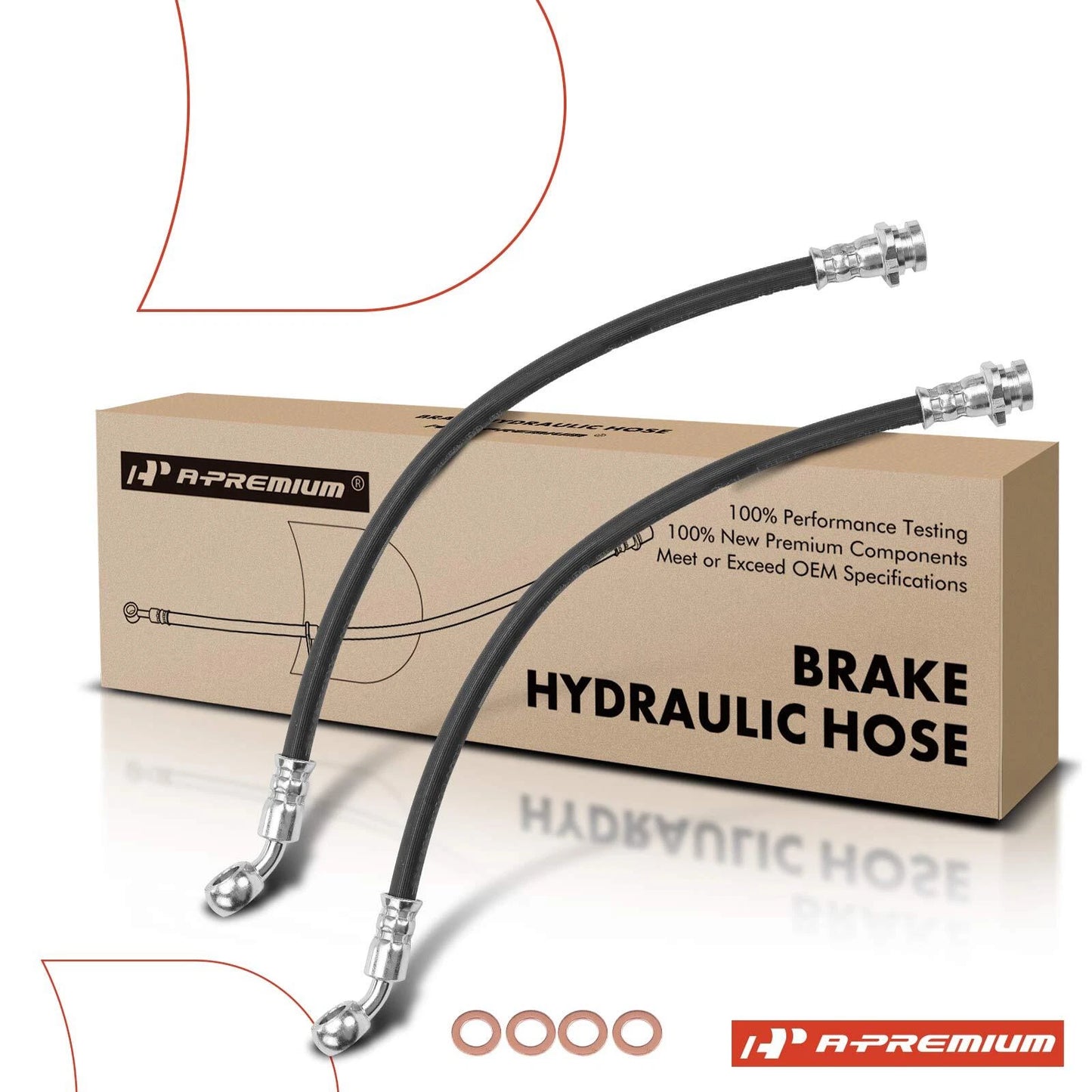2X Front Brake Hydraulic Hose for Isuzu NPR NQR (2004–2016)