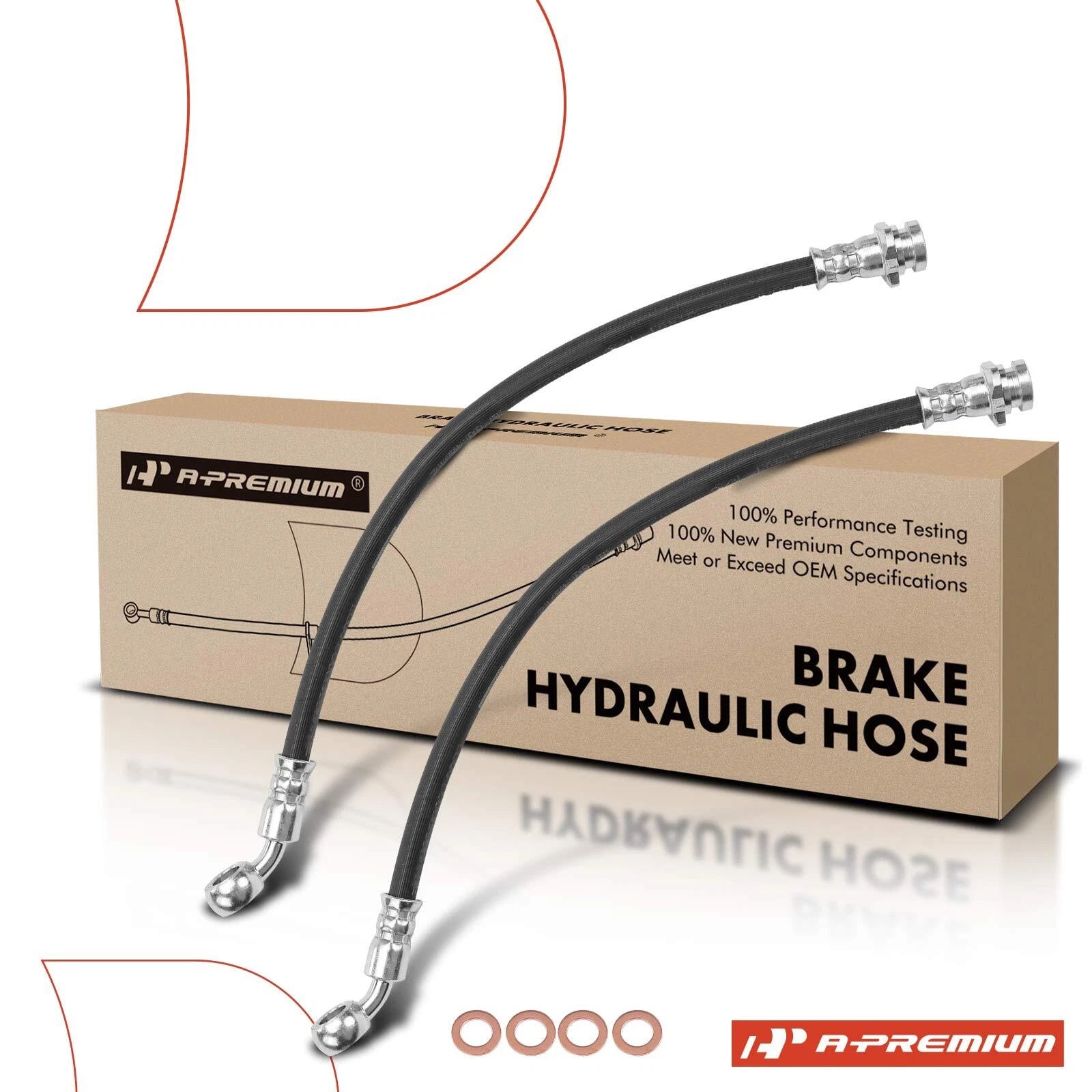 2X Front Brake Hydraulic Hose for Isuzu NPR NQR (2004–2016)