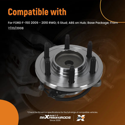 Front Hub for Ford F-150 (2009–2010) Rear-Wheel Drive 6-Lug With ABS