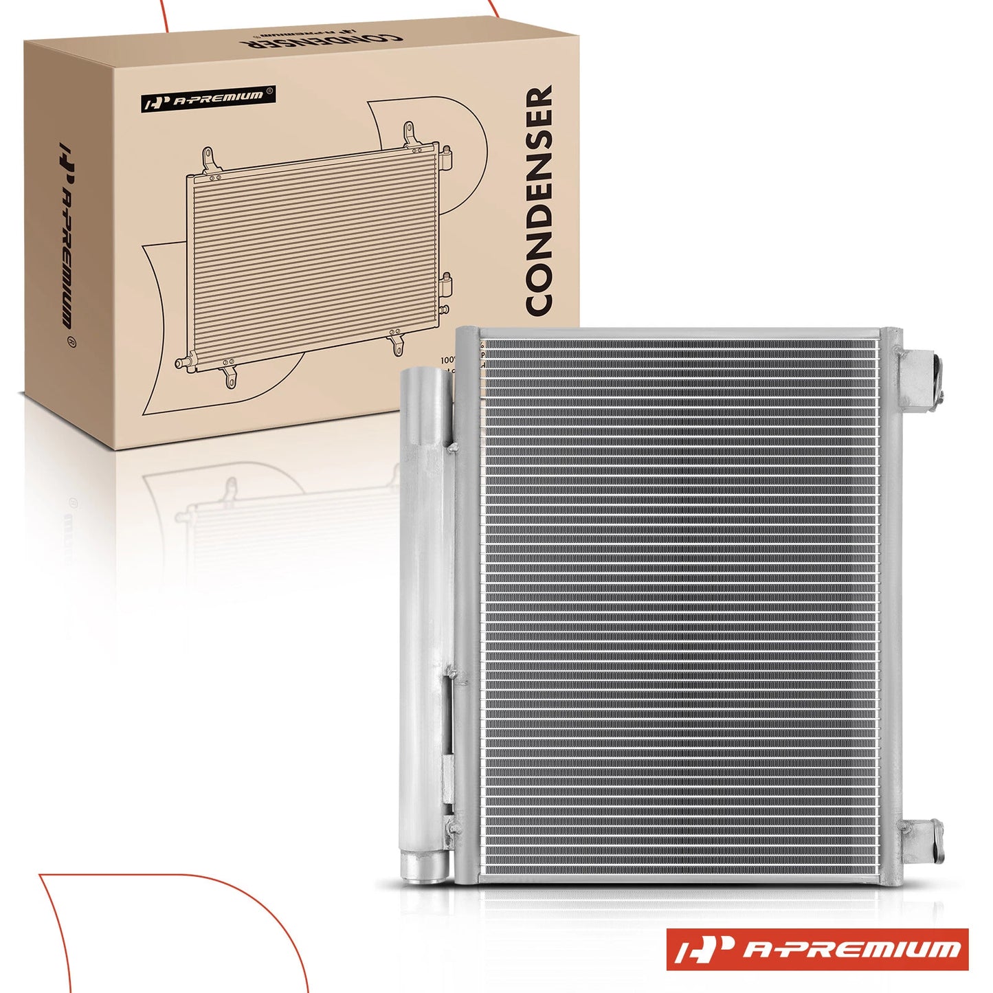 A/C Condenser with Bracket & Receiver Drier for Isuzu NPR NQR (2004–2021)