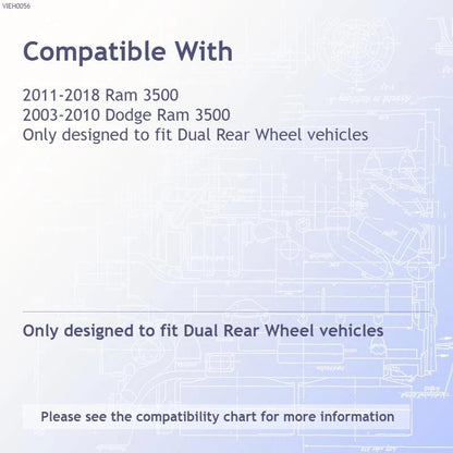 Dual Wheel Simulators 2 Front Chrome for Dodge Ram 3500 (2003–2018)
