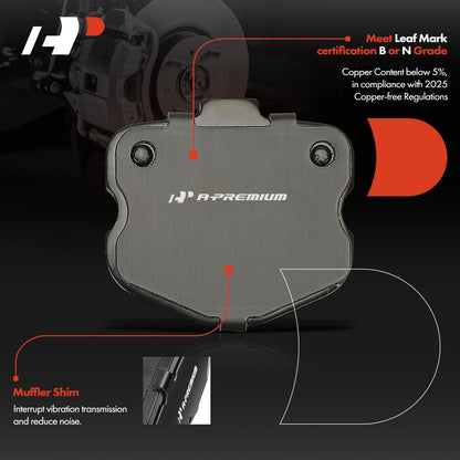 8x Front Ceramic Brake Pads for Chevrolet Corvette (2006–2013)