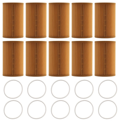 10x Engine Oil Filter for Audi A6 A7 A8 (2015–2018)