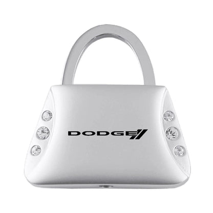 Stripe Logo on Jeweled Purse Keychain - Officially Licensed for Dodge