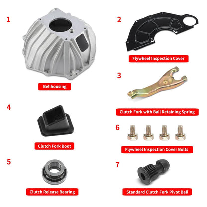 Bell Housing Kit & Clutch Fork for Chevy (Fits Specific Models)