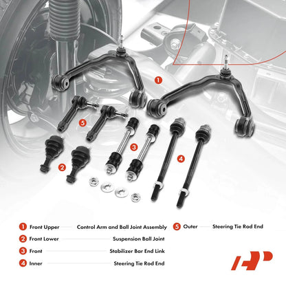 10x Control Arm Ball Joint Sway Bar Link Tie Rod for Chevy
