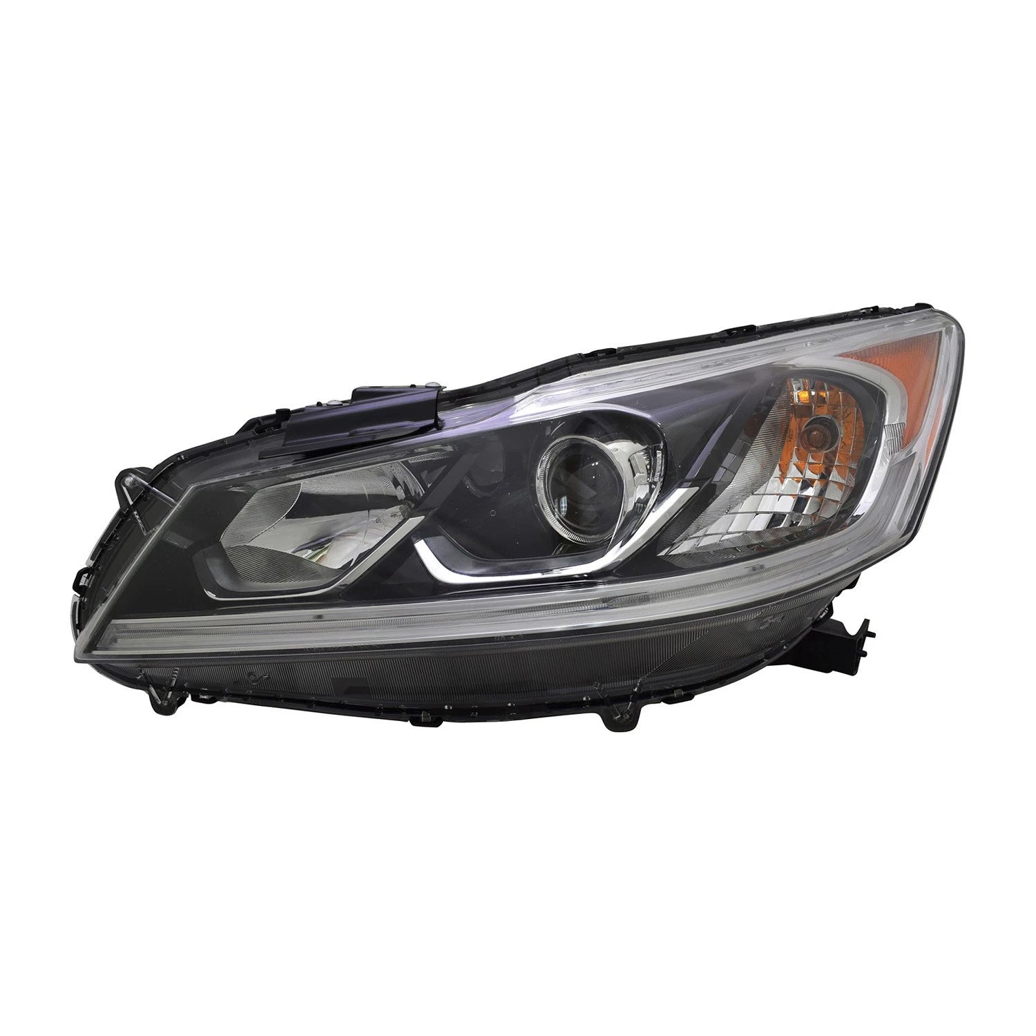 Replacement Driver Side Halogen Headlight Assembly w/LED Daytime Running Lamps