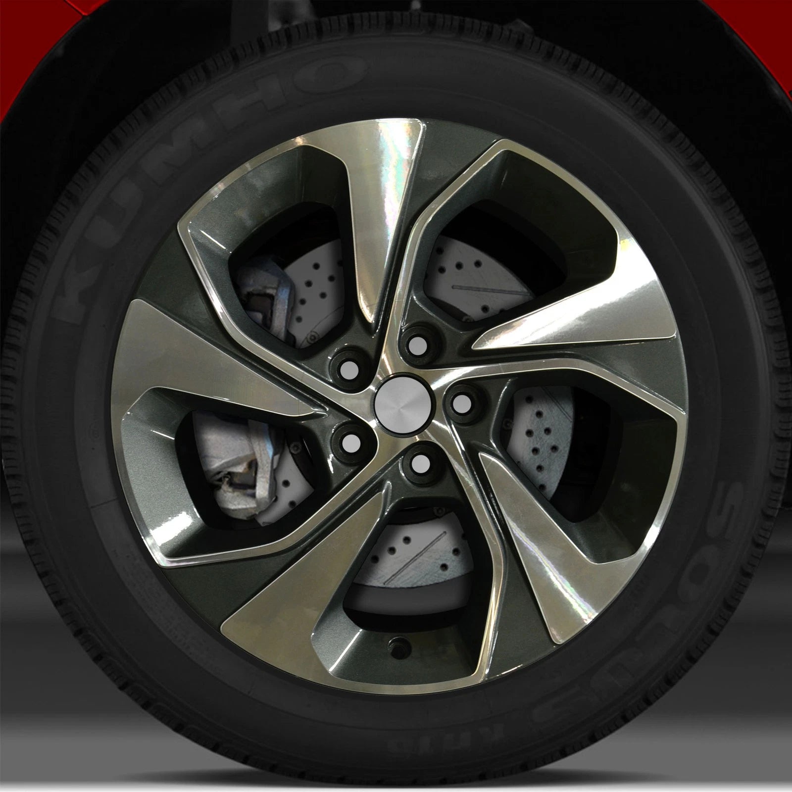 17x6.5 Factory Wheel (Dark Blueish Charcoal Machined POD) for Chevy Sonic