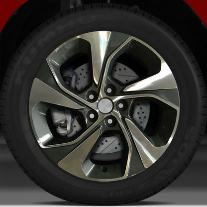 17x6.5 Factory Wheel (Dark Blueish Charcoal Machined POD) for Chevy Sonic