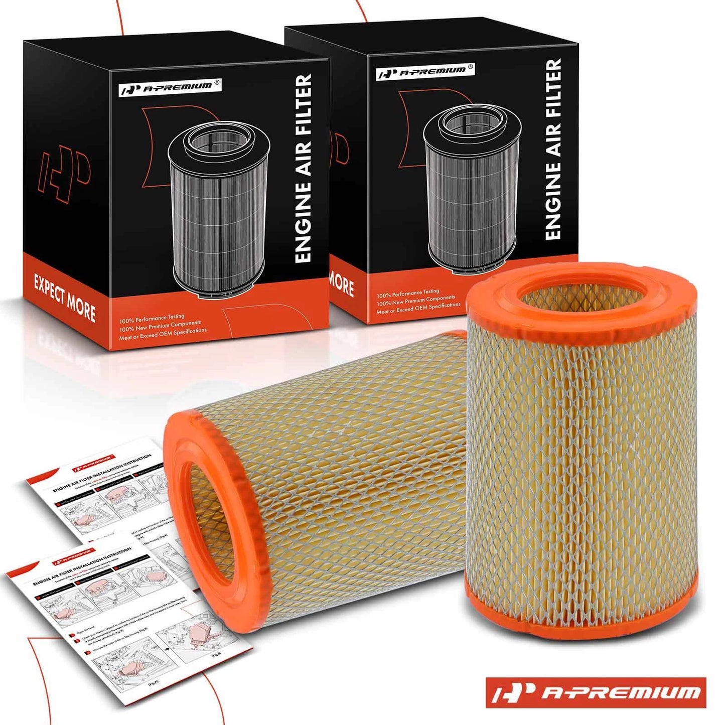 2X Engine Air Filter for GMC Envoy Chevy Trailblazer (2002–2009)