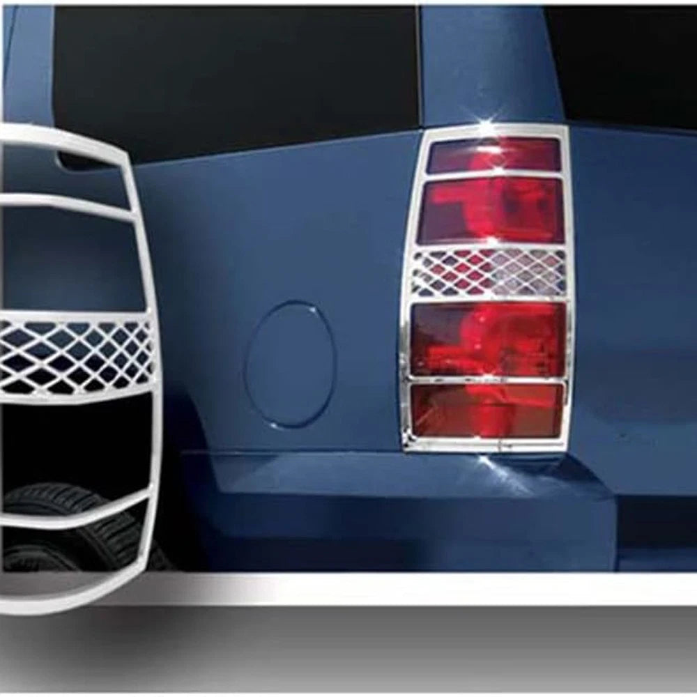 2pc Chrome Taillight Bezels Replacement for 2007-2012 GMC Yukon