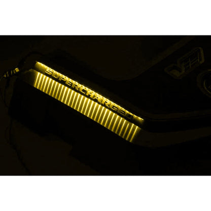 Engine Shroud Trim Kit with Yellow LED and Carbon Fiber Inlay for Cadillac CTS-V (2006–2015)
