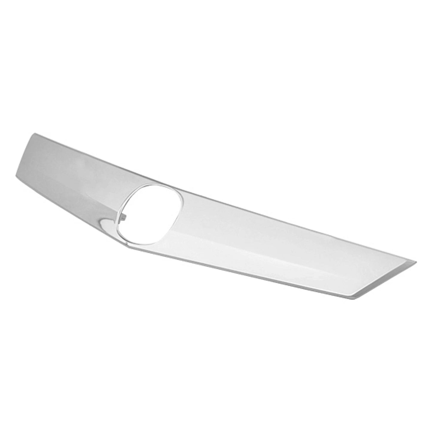 Replacement Satin/Chrome ABS Plastic Front Upper Grille Molding w/Emblem Hole