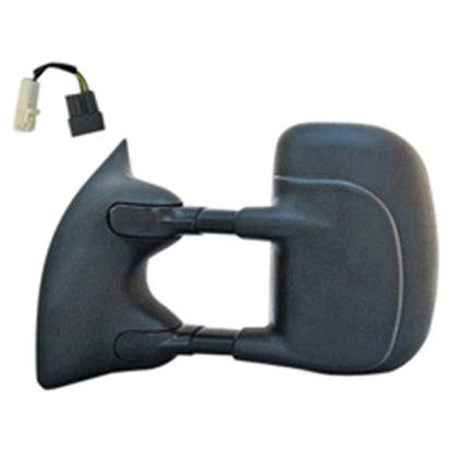 Replacement Textured Driver Side Power Door Mirror w/o Turn Signal