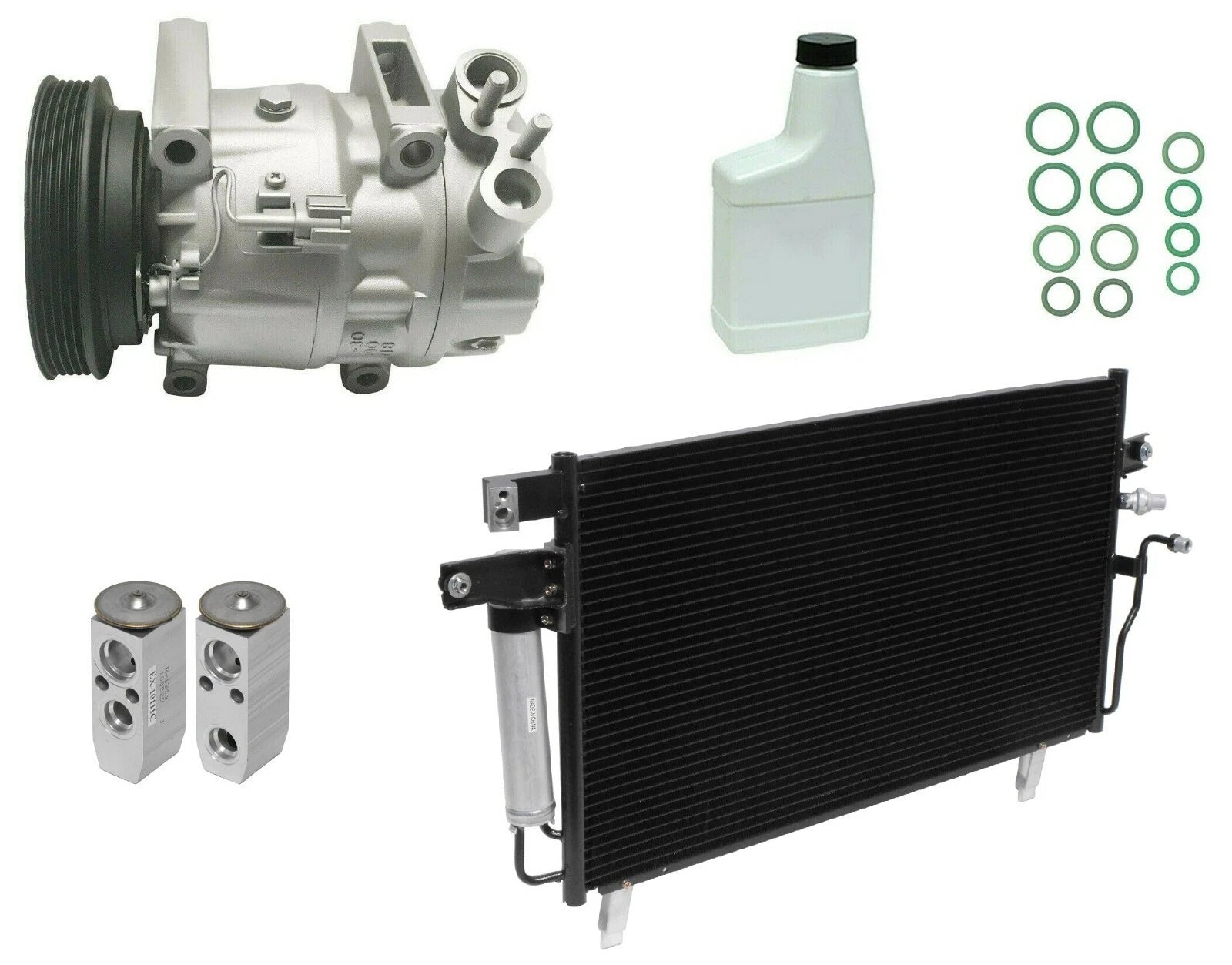AC Compressor Kit With Condenser for Ford Focus (2000–2011)