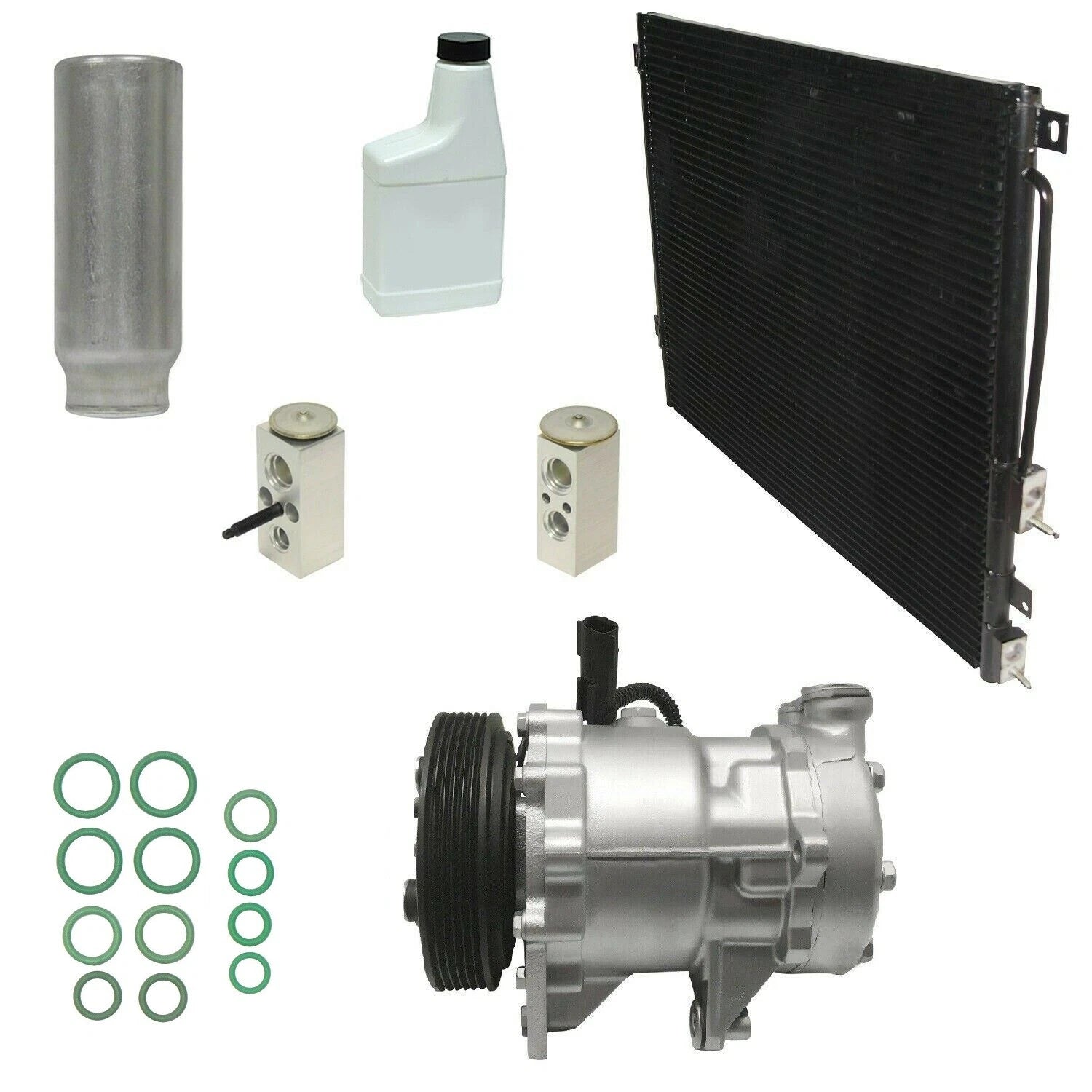 A C Compressor Kit Replacement with Condenser for Toyota Hilux (2011–2018)