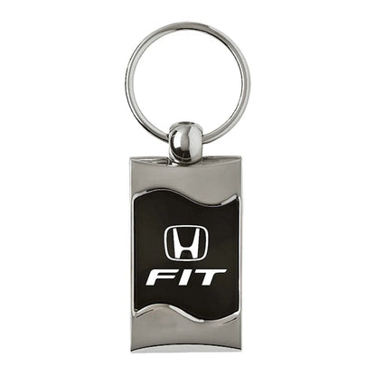 Black Rectangular Wave Keychain - Officially Licensed for Honda Fit
