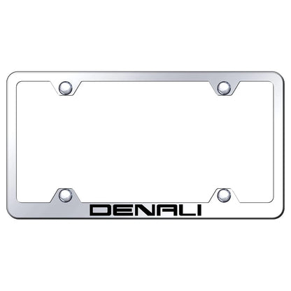 Mirrored Wide Body License Plate Frame - Officially Licensed for GMC Denali