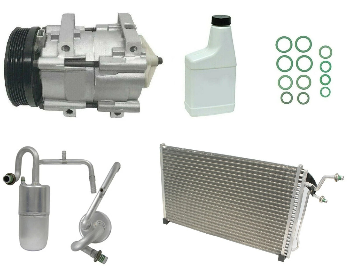 AC Compressor Kit Replacement with Condenser for Suzuki Grand Vitara (2006–2013)