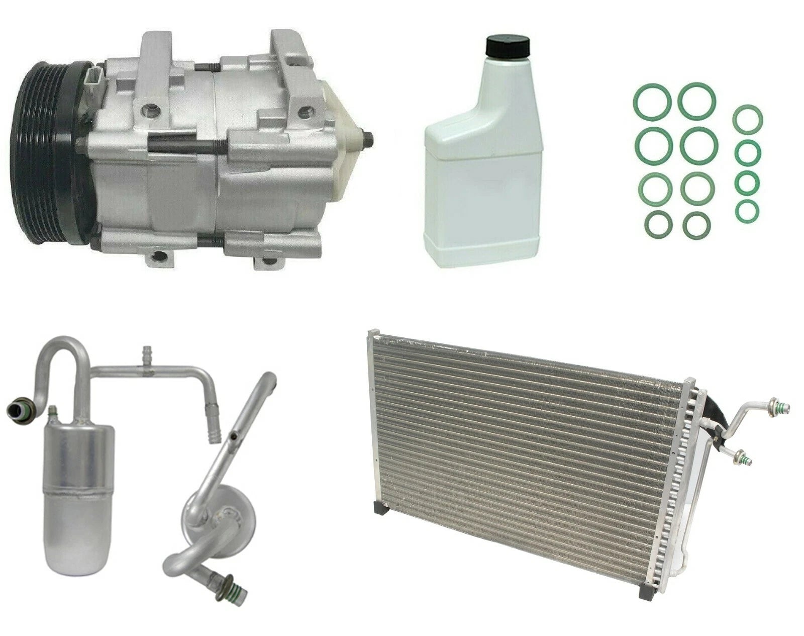 AC Compressor Kit Replacement with Condenser for Suzuki Grand Vitara (2006–2013)
